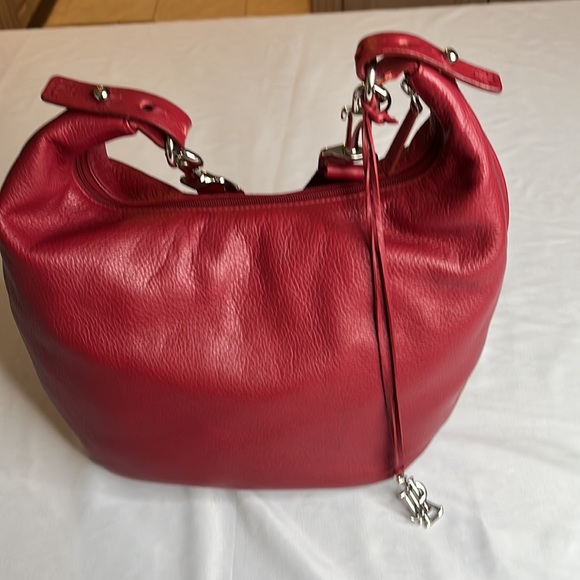 Ralph Lauren red sexy Jackie hobo shoulder bag all new-buck buttery leather zip - Picture 6 of 13